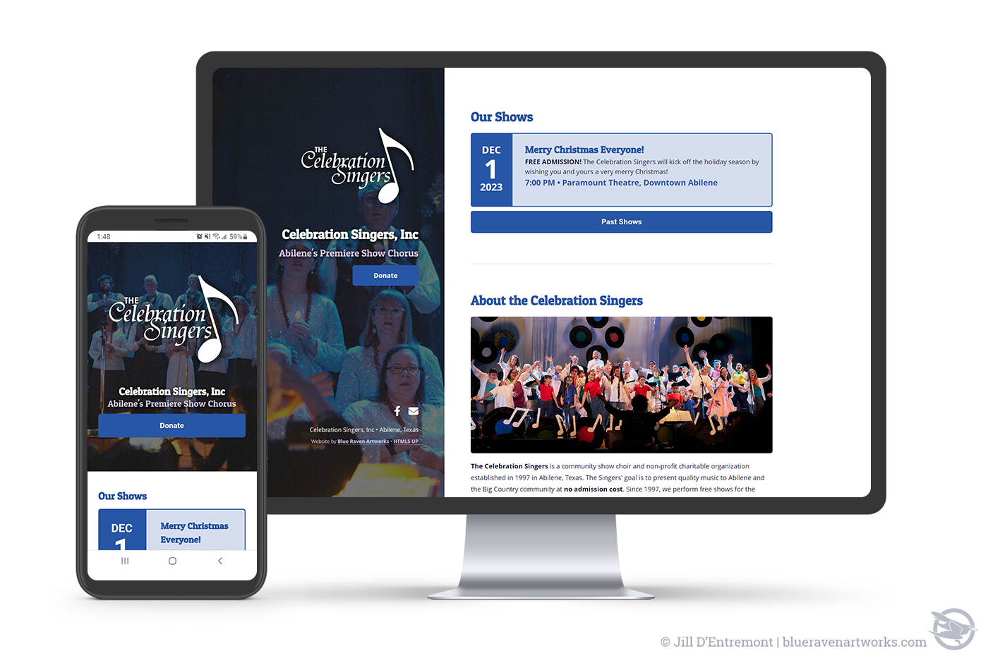 Celebration Singers Website Design