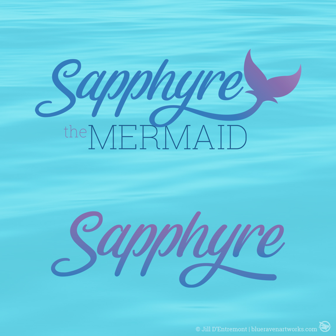 Sapphyre the Mermaid Logo Design