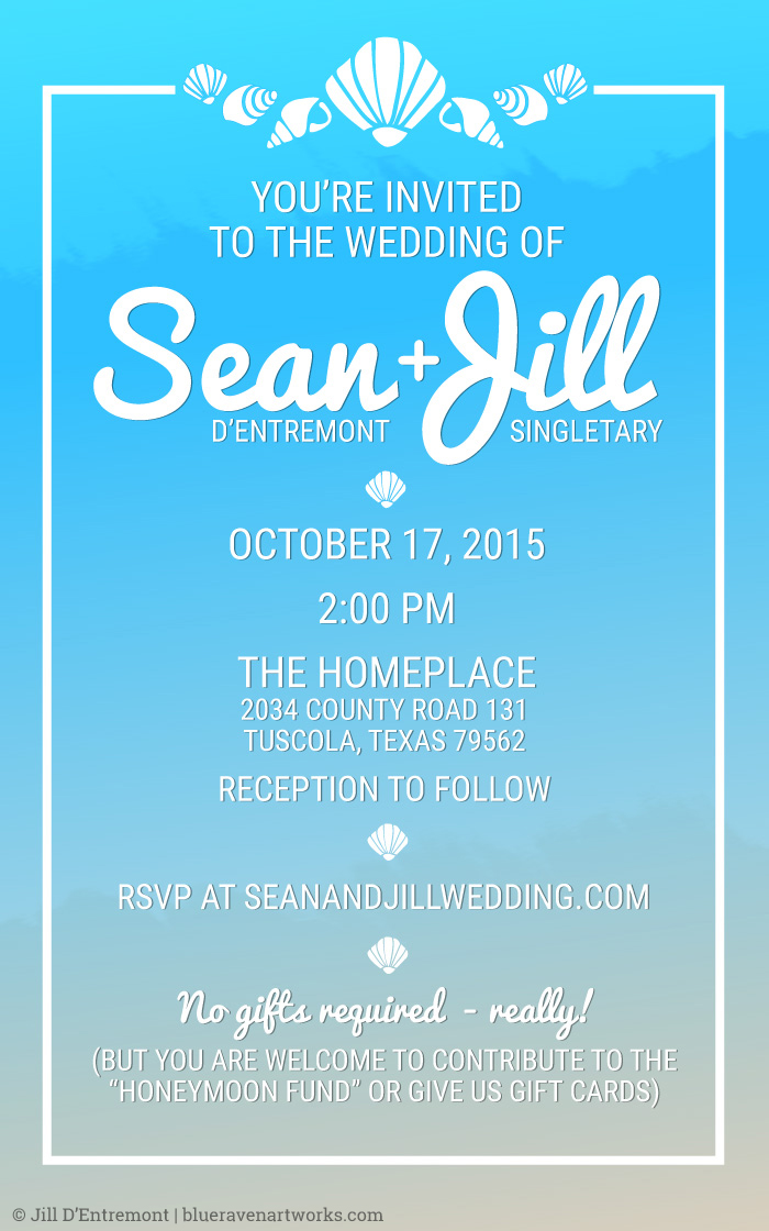 Sean & Jill Wedding Invitation Design