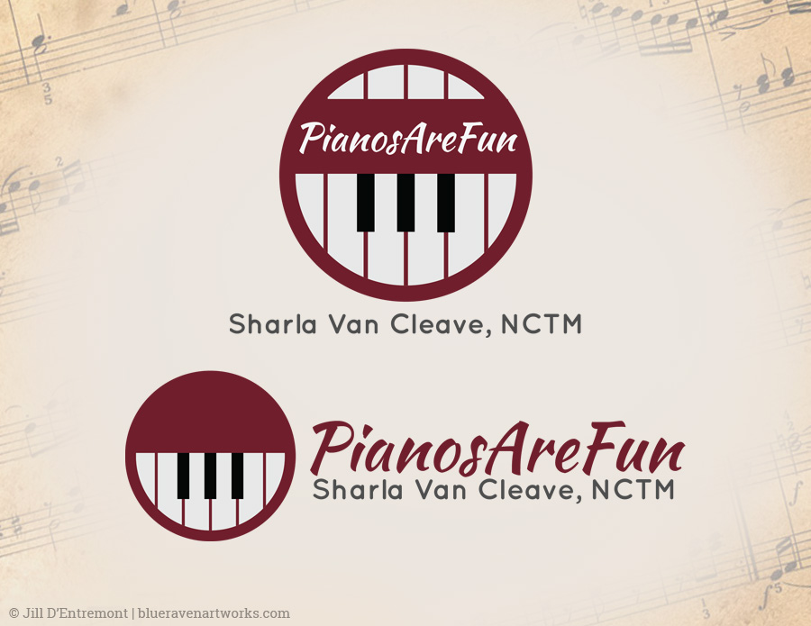 Pianos Are Fun Logo Design