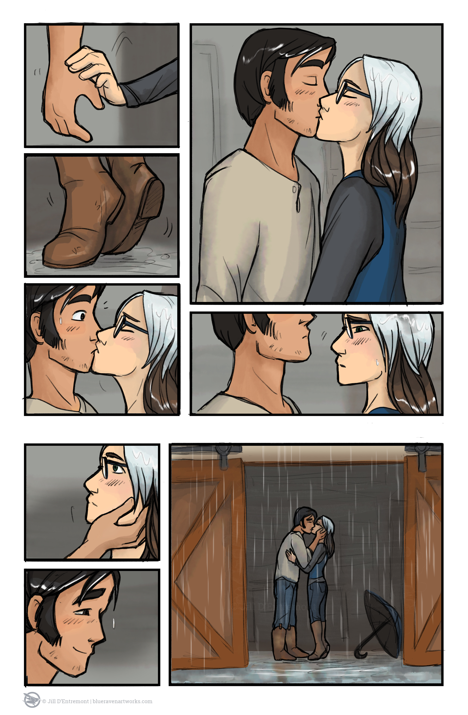 The First Kiss - Comic Sketch
