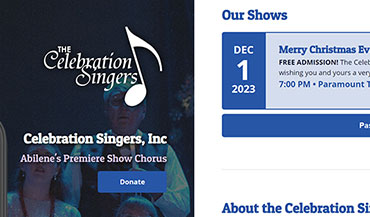 Celebration Singers Website Design